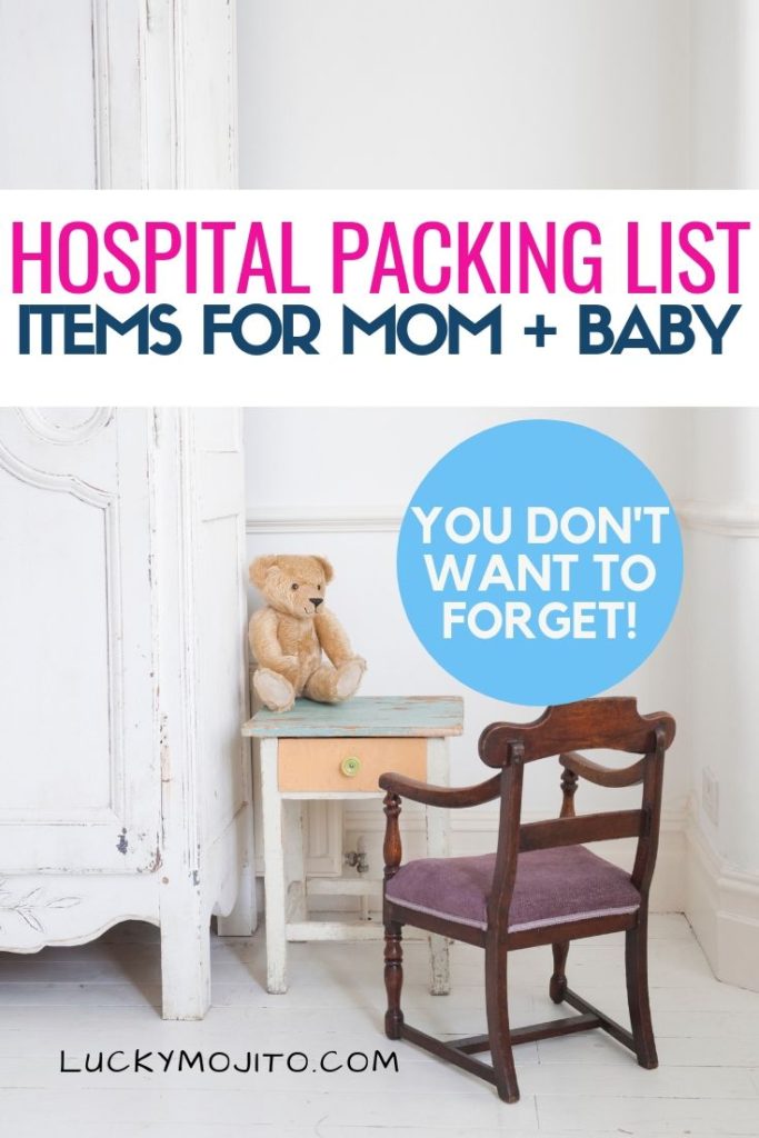 hospital packing list for new moms