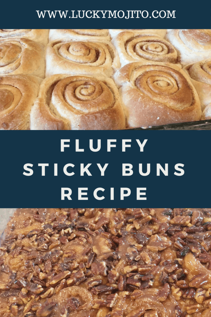 sticky buns recipe pin image
