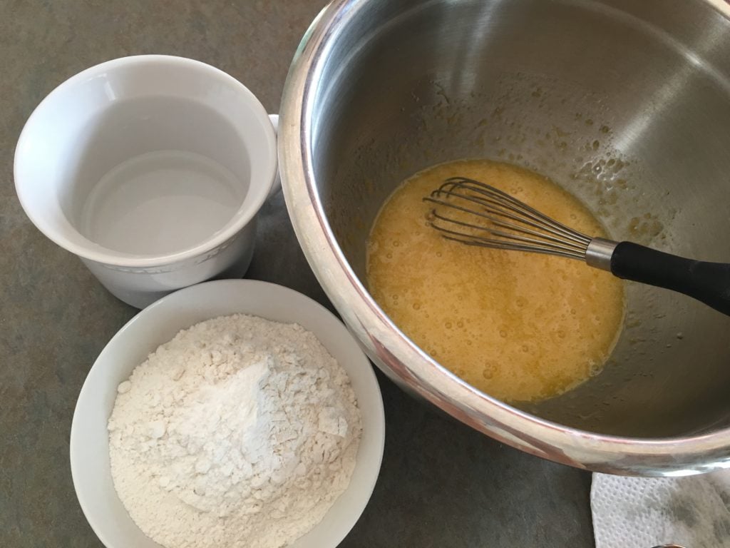 Hong Kong egg cake recipe ingredients mixed