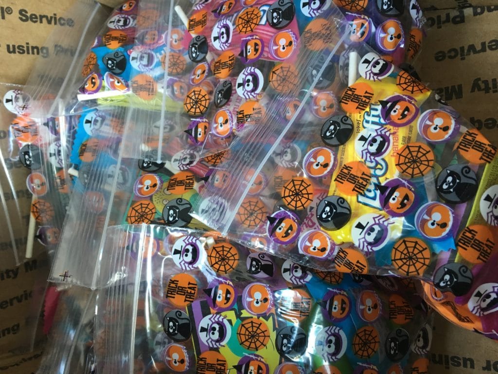 Finished Halloween treat bags