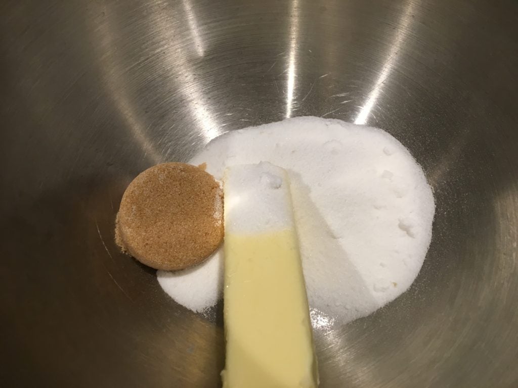 cream butter and sugars