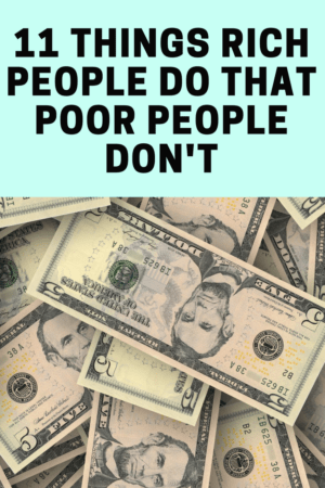 things rich people do