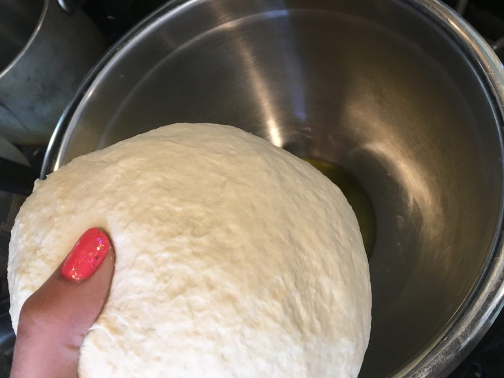 heart shaped pizza dough kneaded