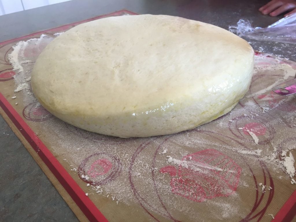 heart shaped pizza dough puffed up