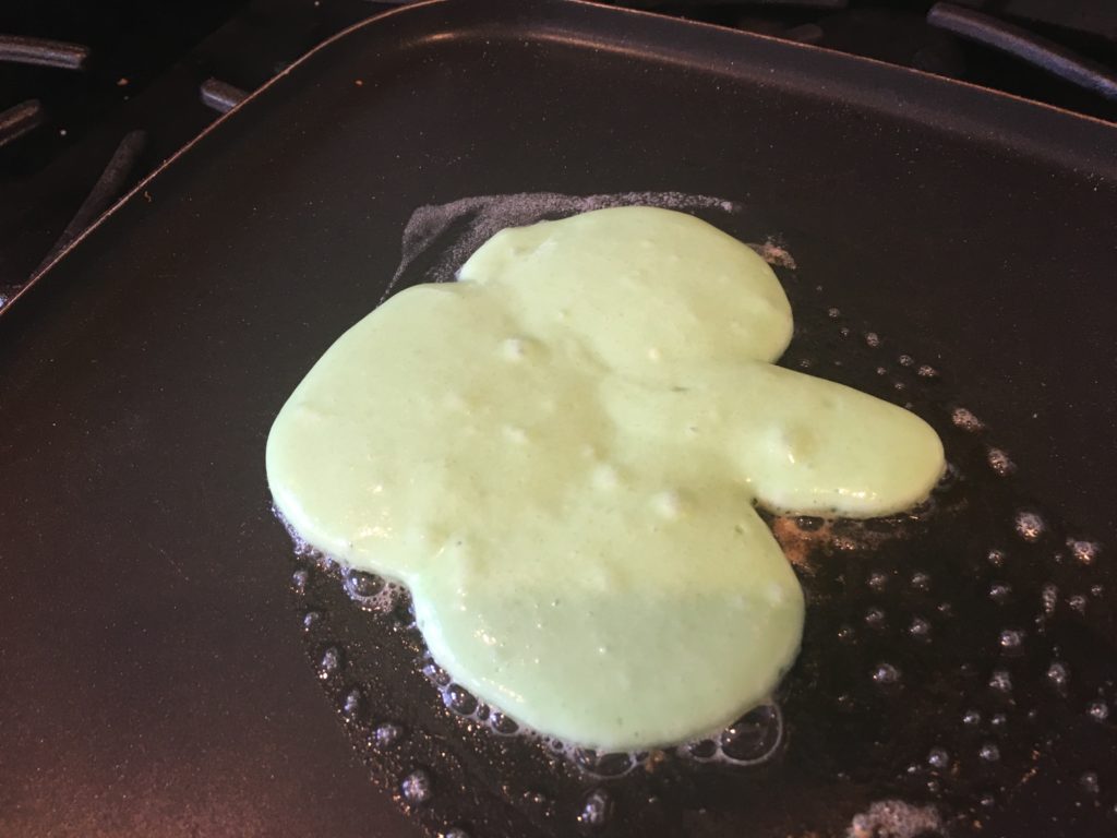 poured shamrock pancake recipe