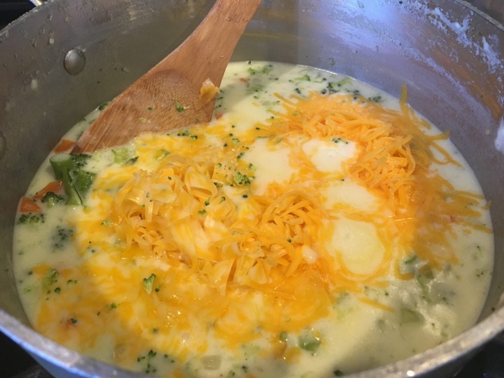 add cheese to soup