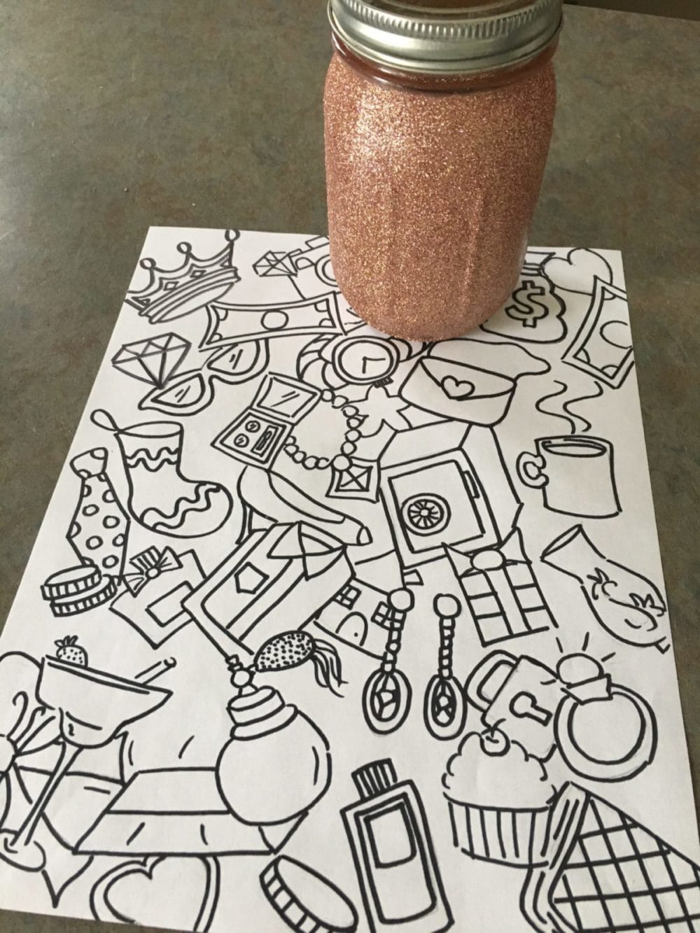 Fun Money Saving Coloring Page Challenge graphic