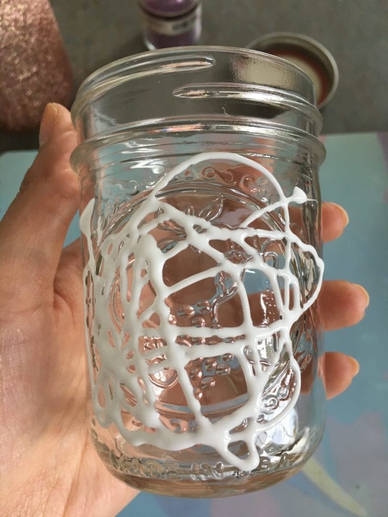 glitter money jar tutorial for savings