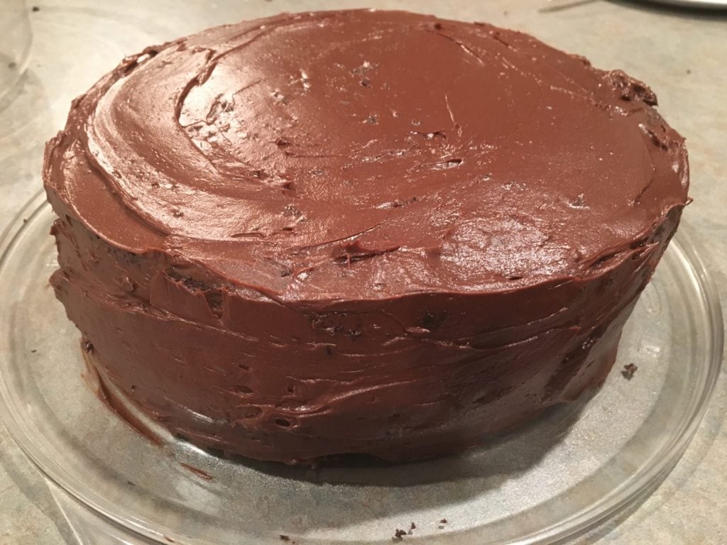finished moist chocolate cake