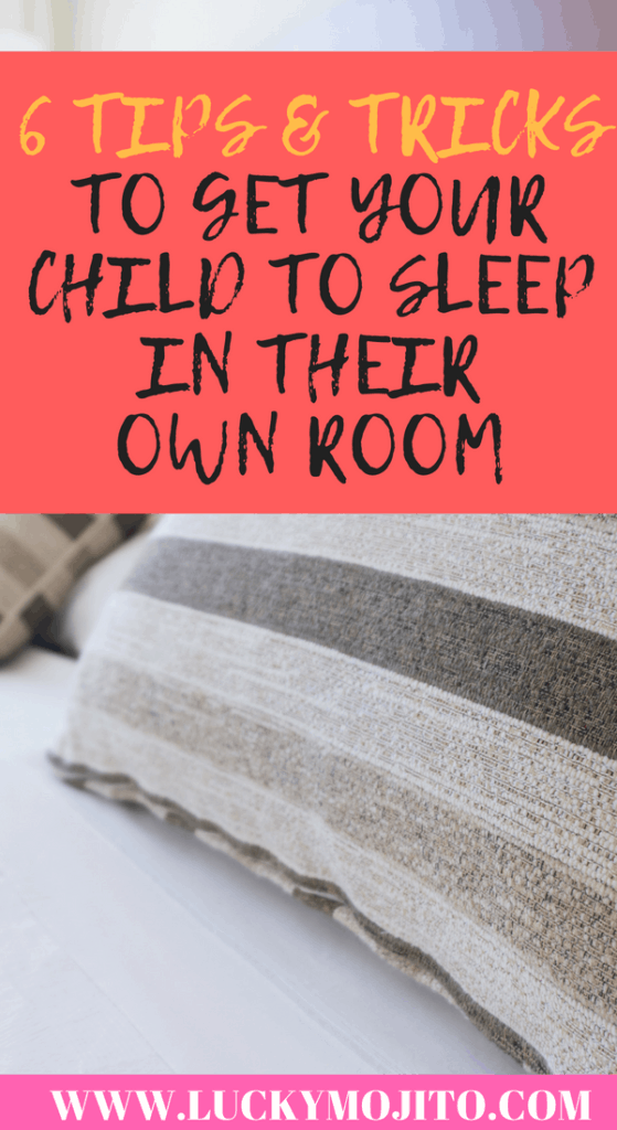 pin for tips to get your toddler to sleep in their own room and bed