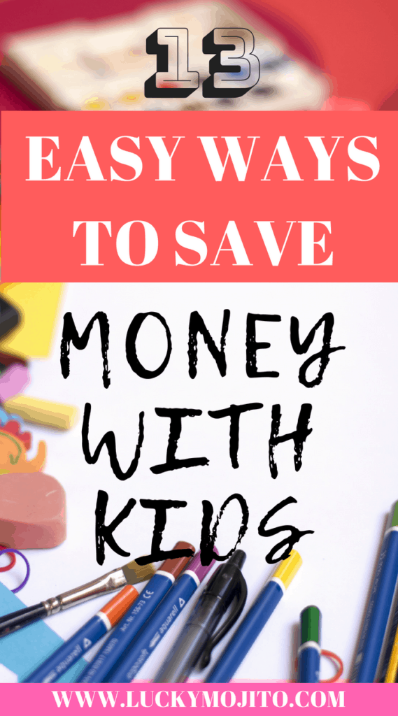 easy ways to save money with kids pin