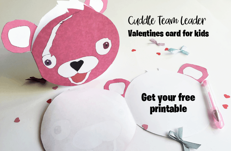 cuddle valentine's day card for kids