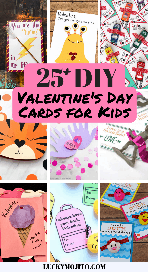 DIY Valentine's Day cards for kids pin 