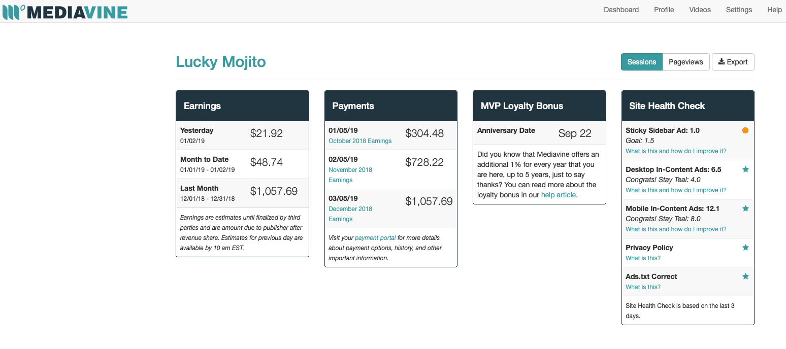 December 2018 blog income report stats