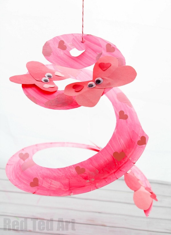 diy valentine's day twirl paper craft