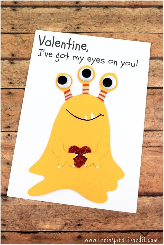 diy valentine's day card for kids yellowmonster