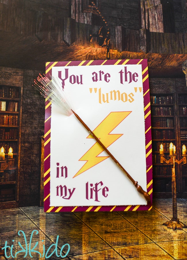 diy Harry Potter kids card Valentine's Day