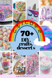 2 DIY Unicorn crafts decorations desserts