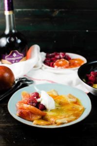 blood orange crepes Valentine's Day dessert recipe