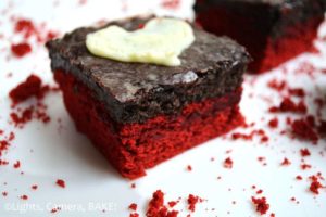 red velvet truffle bars for Valentine's Day