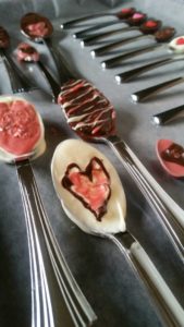 chocolate valentine's day spoon