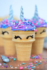 diy make your own unicorn ice cream cones