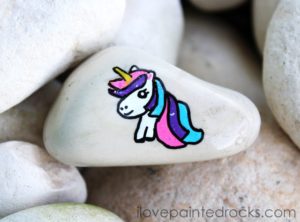 unicorn painted rock craft tutorial