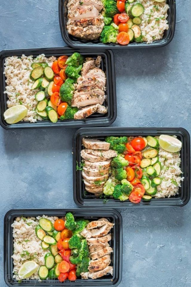 budget meal prep chicken brown rice