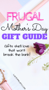 frugal gifts for mom on a budget