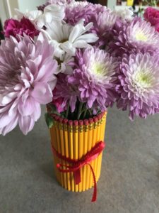 finished pencil vase