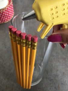 glass pencil vase tutorial
