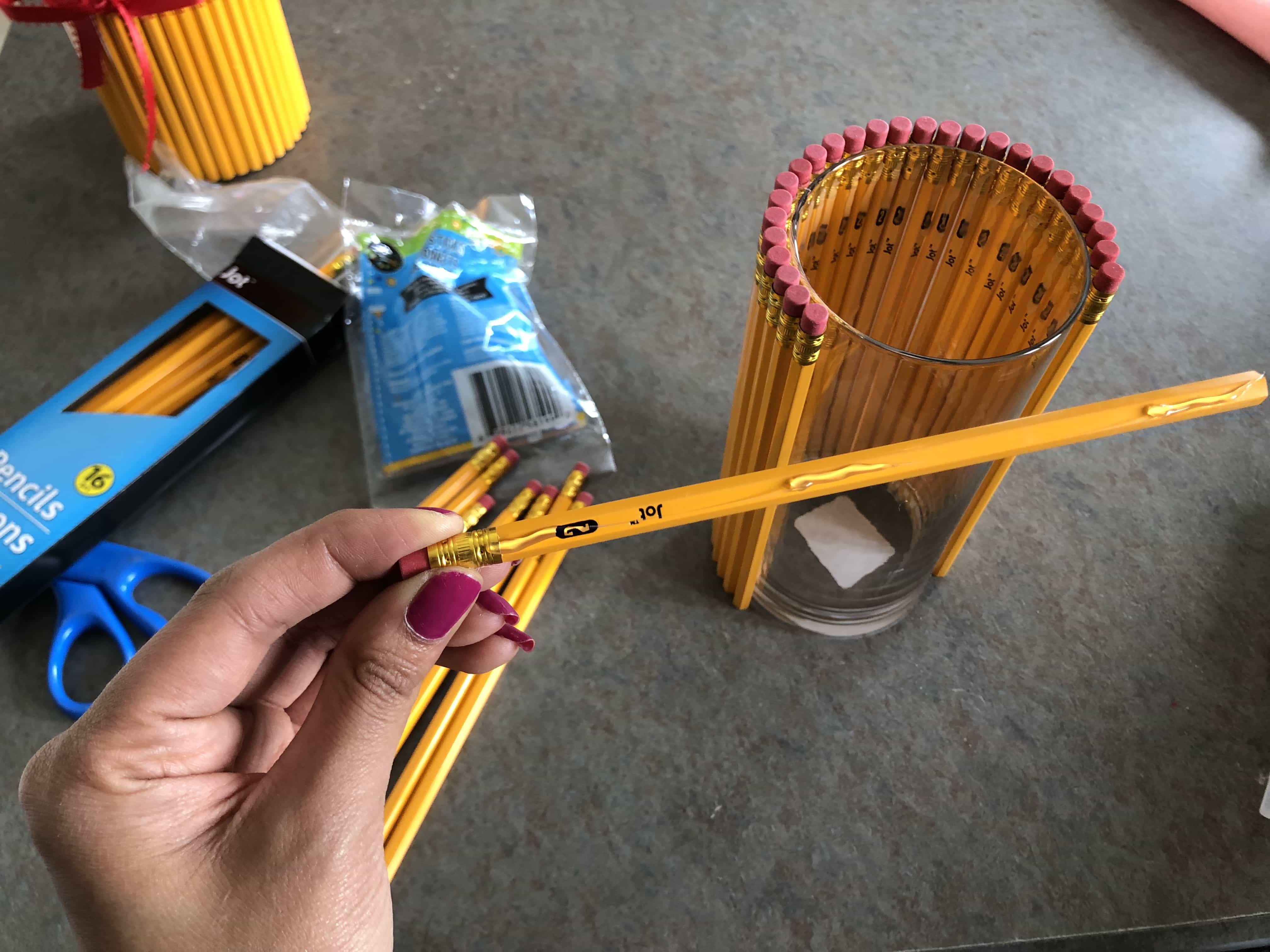 Cheap & Easy Pencil Vase for Teacher’s Gift graphic