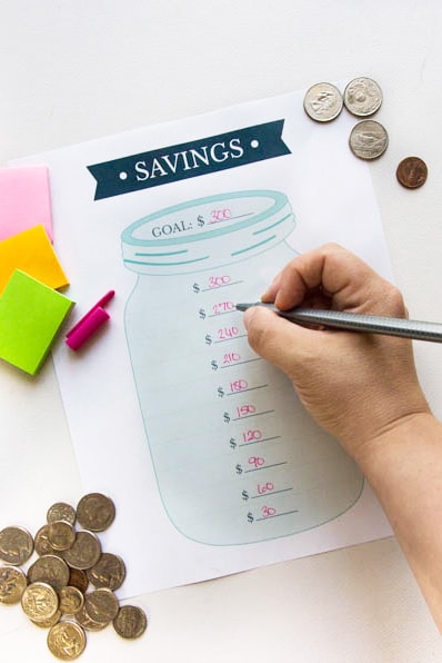 money saving goal tracker