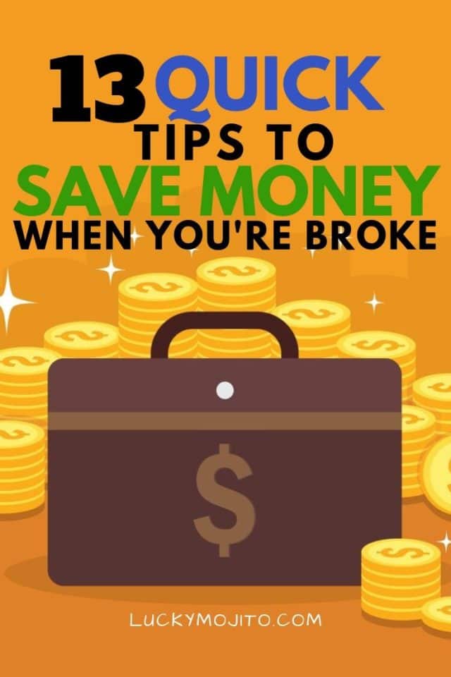 how to save money when you're broke