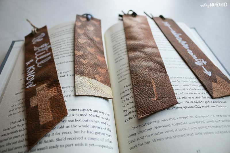 make leather bookmarks