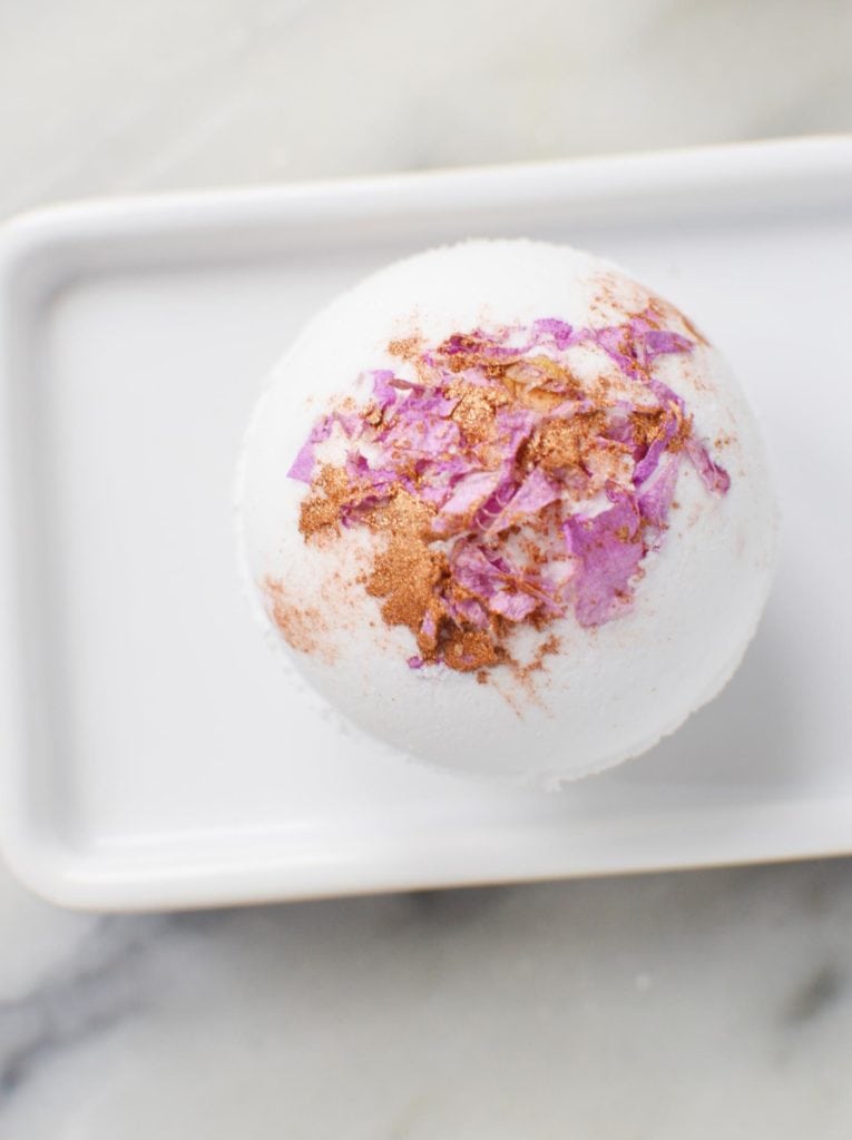 how to make rose gold bath bombs for christmas