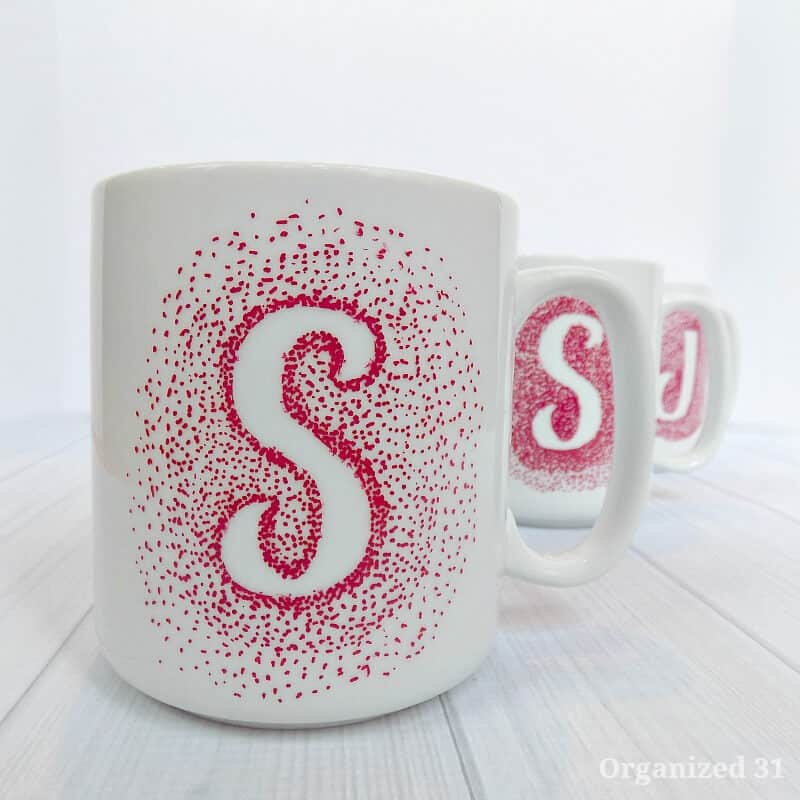 initial mug gift