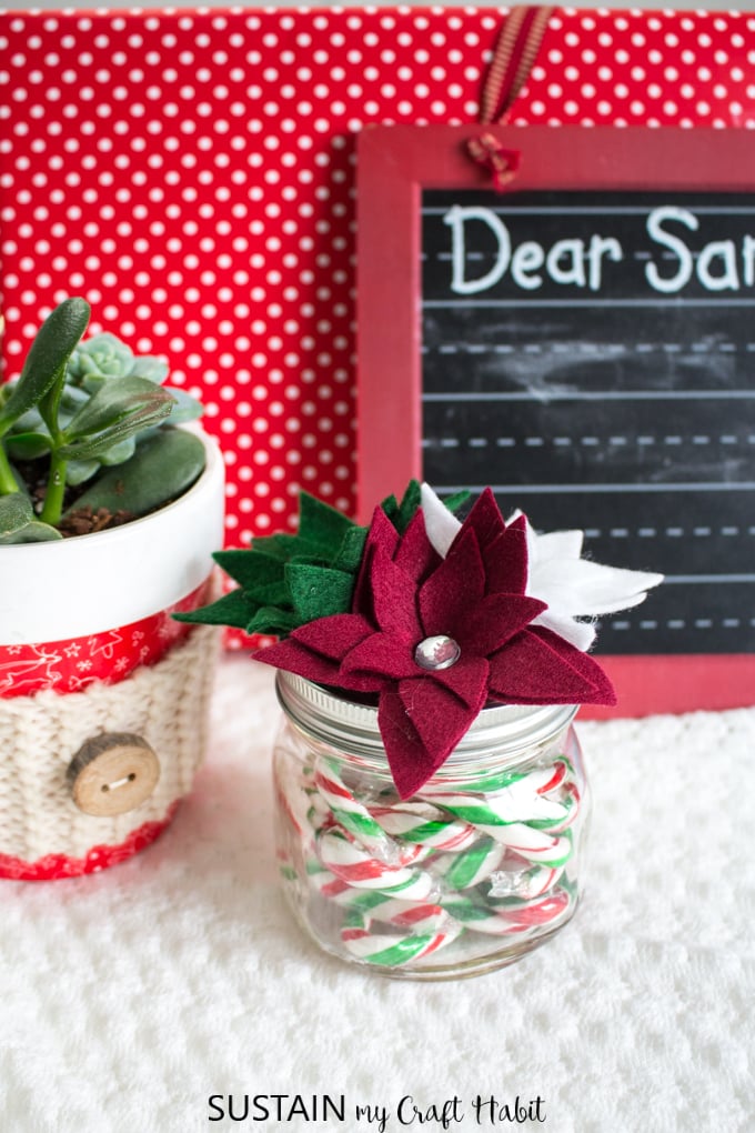 felt flower jar